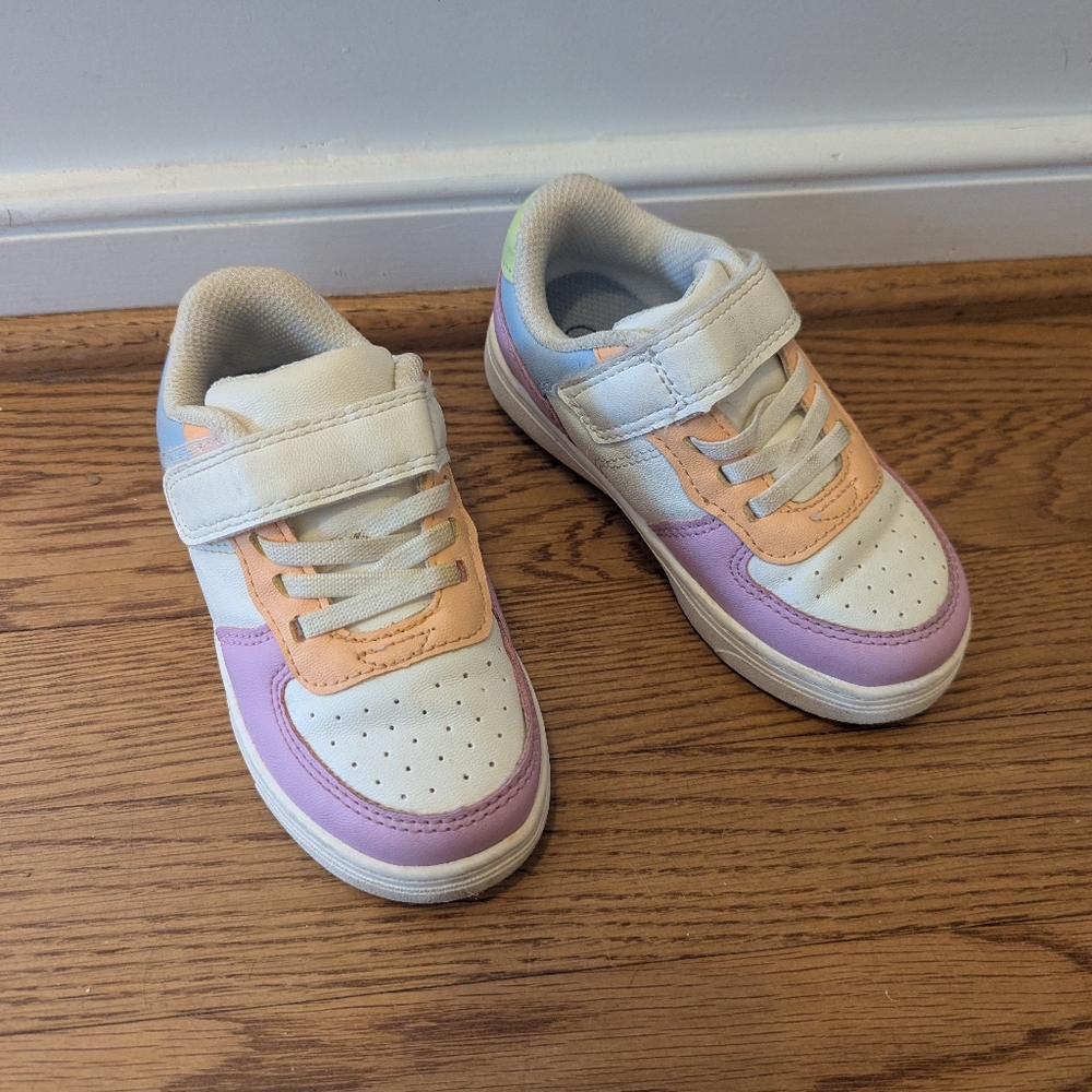 Cat & Jack Girls Size 9 Shoes Sneakers No Lace Up Tennis Toddler Pastel Color